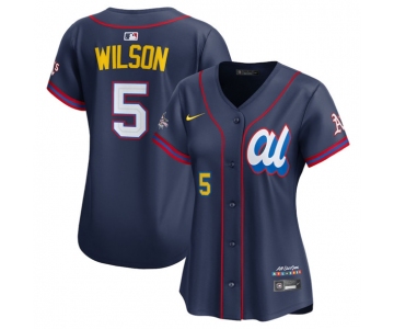 Women's American League #5 Jacob Wilson Navy 2025 All-Star Edition Limited Stitched Baseball Jersey