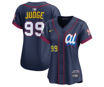 Women's American League #99 Aaron Judge Navy 2025 All-Star Edition Limited Stitched Baseball Jersey