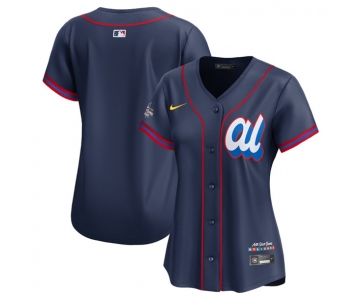 Women's American League Blank Navy 2025 All-Star Edition Limited Stitched Baseball Jersey