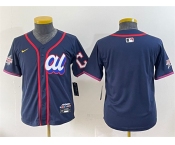 Women's American League Cleveland Guardians Blank Navy 2025 All-Star Edition Limited Stitched Baseball Jersey