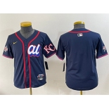 Women's American League Kansas City Royals Blank Navy 2025 All-Star Edition Limited Stitched Baseball Jersey