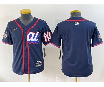 Women's American League New York Yankees Blank Navy 2025 All-Star Edition Limited Stitched Baseball Jersey