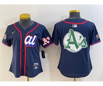 Women's American League Oakland Athletics Team Big Logo Navy 2025 All-Star Edition Limited Stitched Baseball Jersey