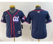 Women's American League Toronto Blue Jays Blank Navy 2025 All-Star Edition Limited Stitched Baseball Jersey