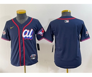 Women's American League Toronto Blue Jays Blank Navy 2025 All-Star Edition Limited Stitched Baseball Jersey