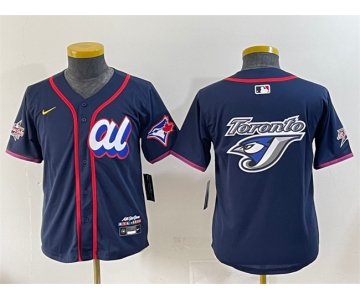 Women's American League Toronto Blue Jays Team Big Logo Navy 2025 All-Star Edition Limited Stitched Baseball Jersey