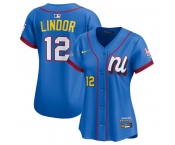 Women's National League #12 Francisco Lindor Blue 2025 All-Star Edition Limited Stitched Baseball Jersey