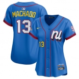Women's National League #13 Manny Machado Blue 2025 All-Star Edition Limited Stitched Baseball Jersey
