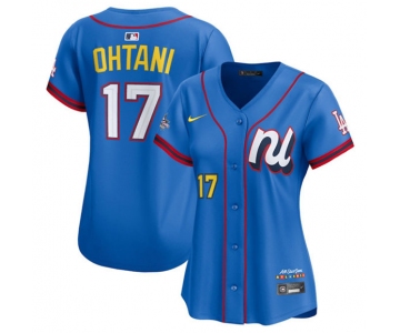 Women's National League #17 Shohei Ohtani Blue 2025 All-Star Edition Limited Stitched Baseball Jersey