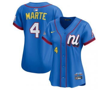 Women's National League #4 Ketel Marte Blue 2025 All-Star Edition Limited Stitched Baseball Jersey