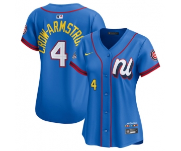 Women's National League #4 Pete Crow-Armstrong Blue 2025 All-Star Edition Limited Stitched Baseball Jersey