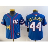 Women's National League #44 Elly De La Cruz Blue 2025 All-Star Edition Limited Stitched Baseball Jersey
