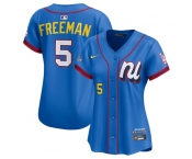 Women's National League #5 Freddie Freeman Blue 2025 All-Star Edition Limited Stitched Baseball Jersey