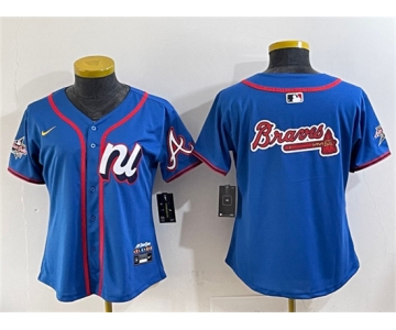 Women's National League Atlanta Braves Team Big Logo Blue 2025 All-Star Edition Limited Stitched Jersey