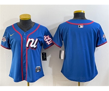 Women's National League St. Louis Cardinals Blank Blue 2025 All-Star Edition Limited Stitched Baseball Jersey