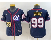 Youth American League #99 Aaron Judge Navy 2025 All-Star Edition Limited Stitched Baseball Jersey