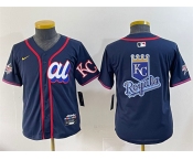 Youth American League Kansas City Royals Team Big Logo Navy 2025 All-Star Edition Limited Stitched Baseball Jersey