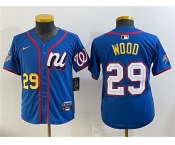 Youth National League #29 James Wood Blue 2025 All-Star Edition Limited Stitched Baseball Jersey Youth National League #29 James Wood Blue 2025 All-Star Edition Limited Stitched Baseball Jersey