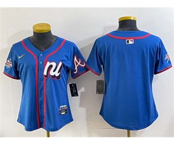 Youth National League Atlanta Braves Blank Blue 2025 All-Star Edition Limited Stitched Baseball Jersey