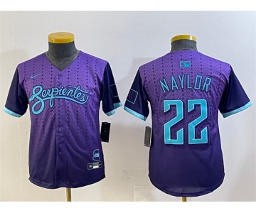 Youth Arizona Diamondbacks #22 Josh Naylor Purple 2025 City Connect Limited Stitched Baseball Jersey