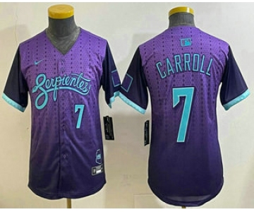 Youth Arizona Diamondbacks #7 Corbin Carroll Purple 2025 City Connect Limited Jersey