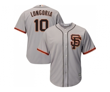 Youth San Francisco Giants #10 Evan Longoria Grey Road 2 Cool Base Stitched Baseball Jersey