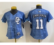 Youth Washington Nationals #11 Ryan Zimmerman Blue 2025 City Connect Limited Stitched Baseball Jersey