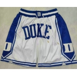 Men's Duke Blue Devils White Just Don Shorts