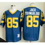 Men's Los Angeles Rams #85 Jack Youngblood Royal Throwback Football Stitched Jersey