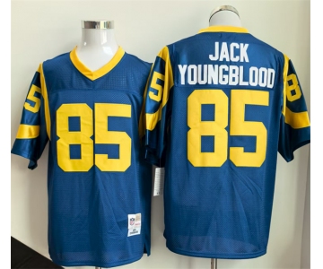 Men's Los Angeles Rams #85 Jack Youngblood Royal Throwback Football Stitched Jersey