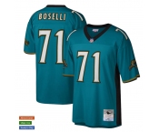 Men's Jacksonville Jaguars #71 Tony Boselli 1997 Mitchell & Ness Teal NFL Throwback Football Jersey