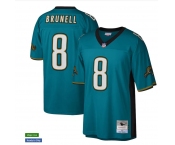 Men's Jacksonville Jaguars #8 Mark Brunell 1997 Mitchell & Ness Teal NFL Throwback Football Jersey