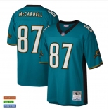 Men's Jacksonville Jaguars #87 Keenan McCardell Mitchell & Ness Teal NFL Throwback Football Jersey