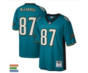 Men's Jacksonville Jaguars #87 Keenan McCardell Mitchell & Ness Teal NFL Throwback Football Jersey