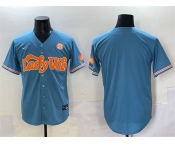 Men's Lady Vols Blank Blue SEC Patch Stitched Jersey