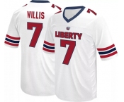 Men's Liberty Flames #7 Malik Willis White Stitched Football Jersey