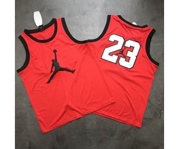 Air Jordan #23 Red Mesh Basketball Jersey
