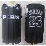 Bulls #23 Michael Jordan Black Ici C'est Paris Stitched Basketball Jersey Bulls #23 Michael Jordan Black Ici C'est Paris Stitched Basketball Jersey