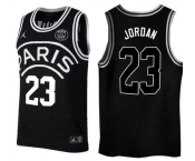 Paris Saint-Germain #23 Michael Jordan Black Jordan Fashion Jersey Paris Saint-Germain #23 Michael Jordan Black Jordan Fashion Jersey