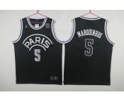 Paris Saint-Germain #5 Marquinhos Black Jordan Fashion Jersey Paris Saint-Germain #5 Marquinhos Black Jordan Fashion Jersey