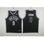 Paris Saint-Germain #9 Cavani Black Jordan Fashion Jersey Paris Saint-Germain #9 Cavani Black Jordan Fashion Jersey