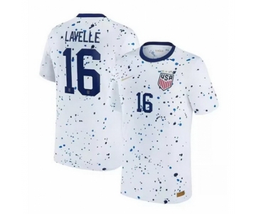 Men United States ACTIVE PLAYER Custom White 2023 Home Jersey