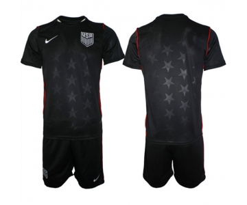 Men's United States Blank Black 2026 Away Soccer Jersey Suit