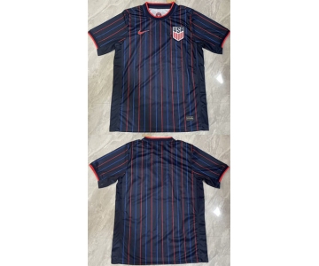 Men's United States Blank Navy Away Jersey