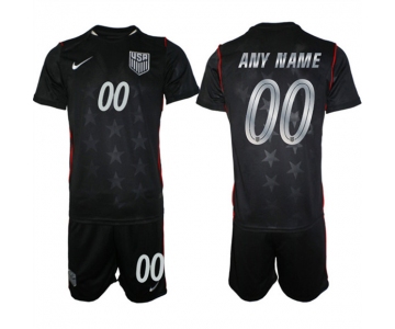 Men's United States Custom Black 2026 Away Soccer Jersey Suit