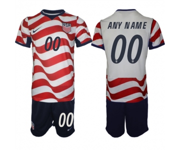 Men's United States Custom White Red 2026 Home Soccer Jersey Suit
