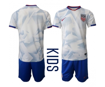 Youth United States Custom White 2026 World Cup Home Soccer Jersey Suit