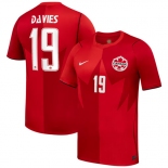 Men's Canada #19 Alphonso Davies 2026 Red Home Soccer Jersey Men's Canada #19 Alphonso Davies 2026 Red Home Soccer Jersey