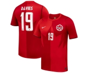 Men's Canada #19 Alphonso Davies 2026 Red Home Soccer Jersey Men's Canada #19 Alphonso Davies 2026 Red Home Soccer Jersey
