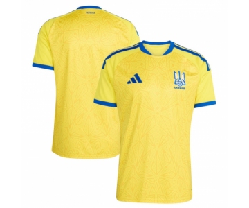 Men adidas Yellow Ukraine National Team FIFA x World Cup 2026 Home Replica Jersey